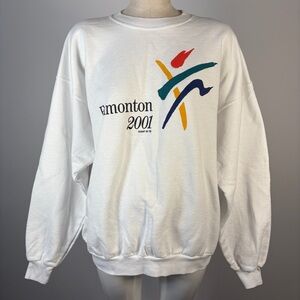 ❤️VINTAGE Edmonton 2001 World Athletics Crewneck Y2K Sportswear Gorpcore L/XL